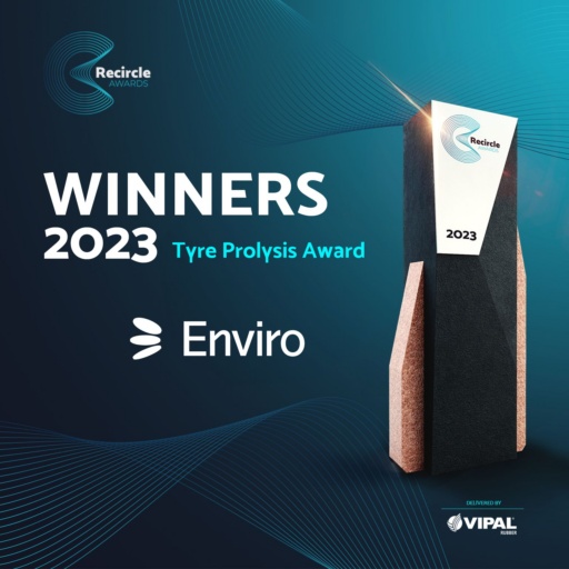 Enviro wins Tyre Pyrolysis Award at the Recircle Awards